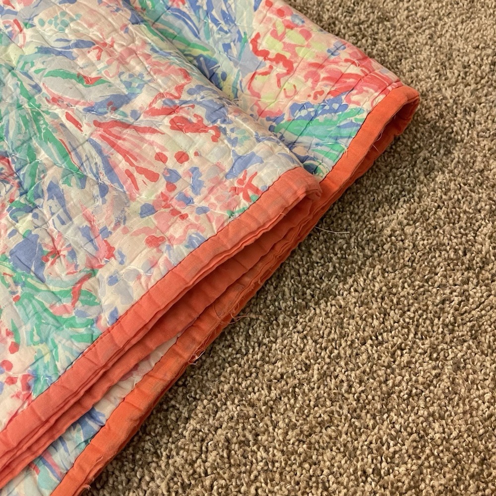 POTTERY BARN Lilly Pulitzer FAN SEA PANTS Full/ Queen Quilt Comforter 108x92 - Picture 15 of 16